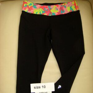 Ivivva by Lululemon Girl crop capri pants size 10 black